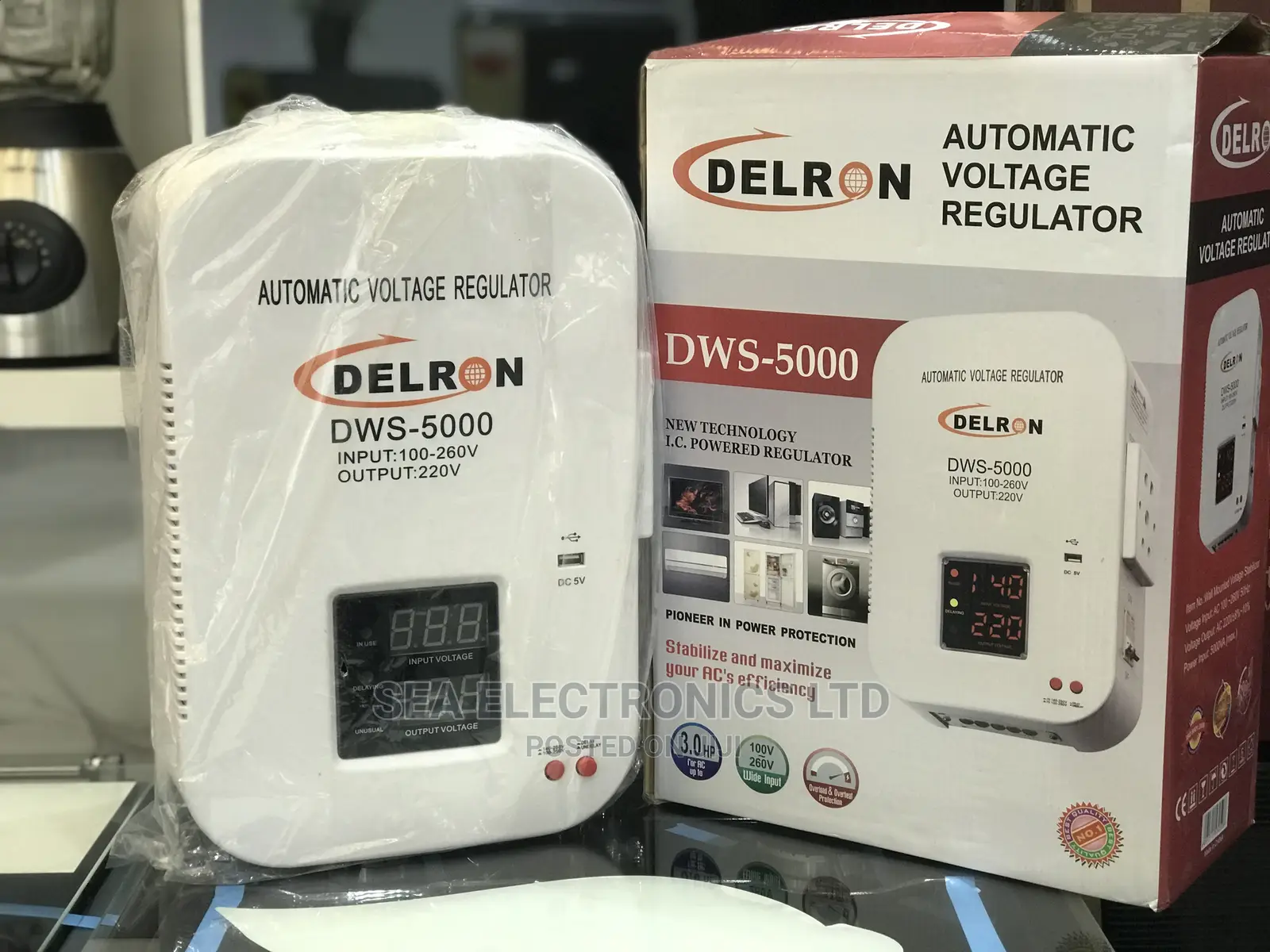 Delron Wall Mounted DWS-5000 Automatic Voltage Stabilizer
