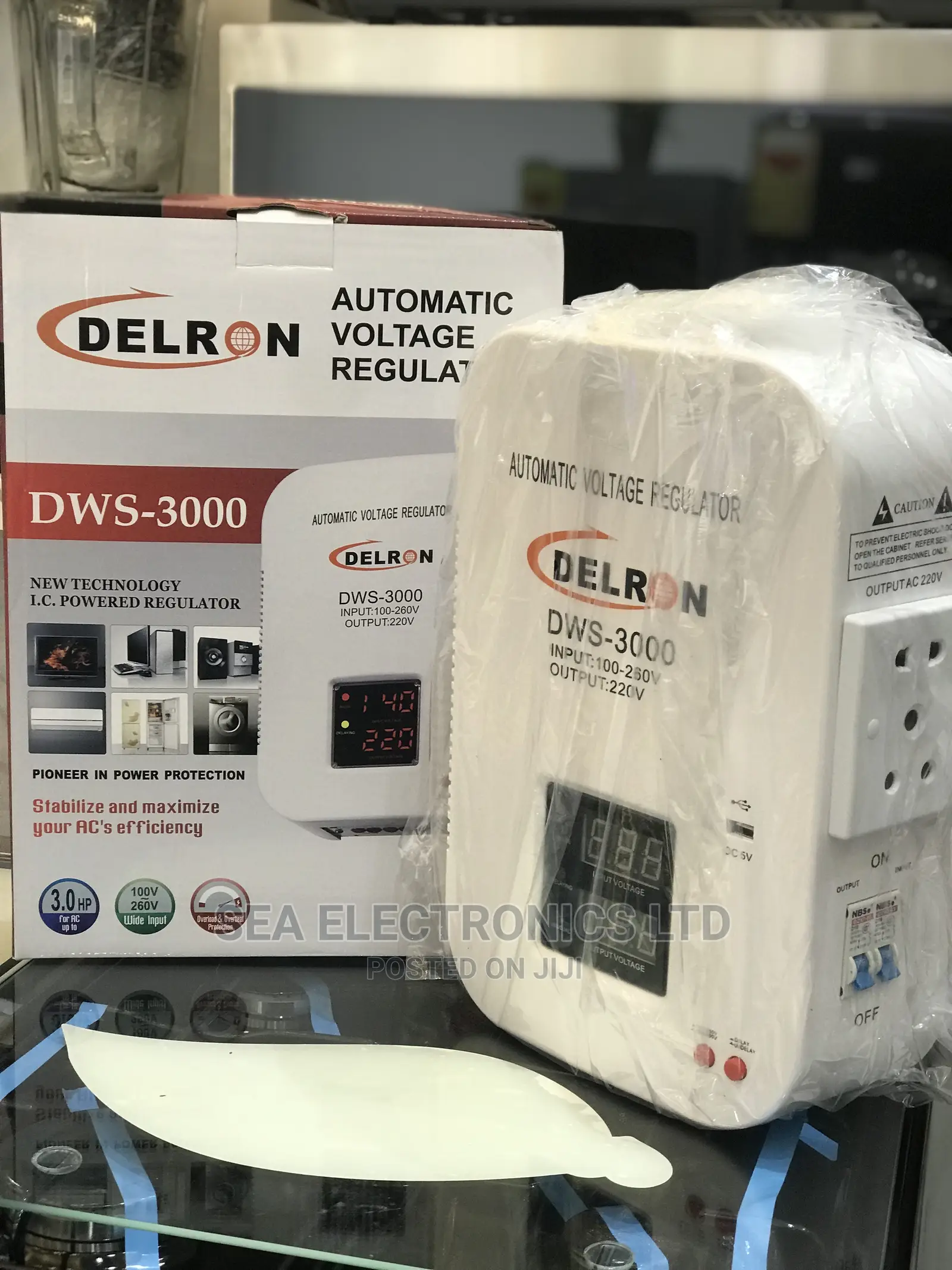 New Delron Wall Mounted DWS-3000 Automatic Voltage Regulator