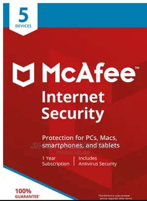 McAfee Internet Security 5 Devices 1 Year Windows/Mac/