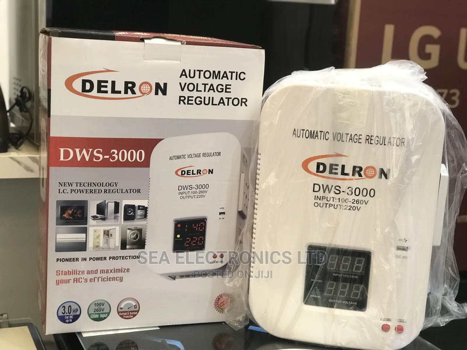 Brand New Delron Stabilizer With Digital Display – 3000VA