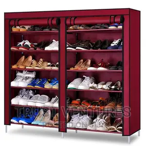 Material Shoe Rack Double