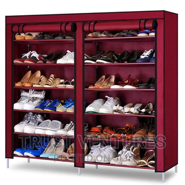 Material Shoe Rack Double