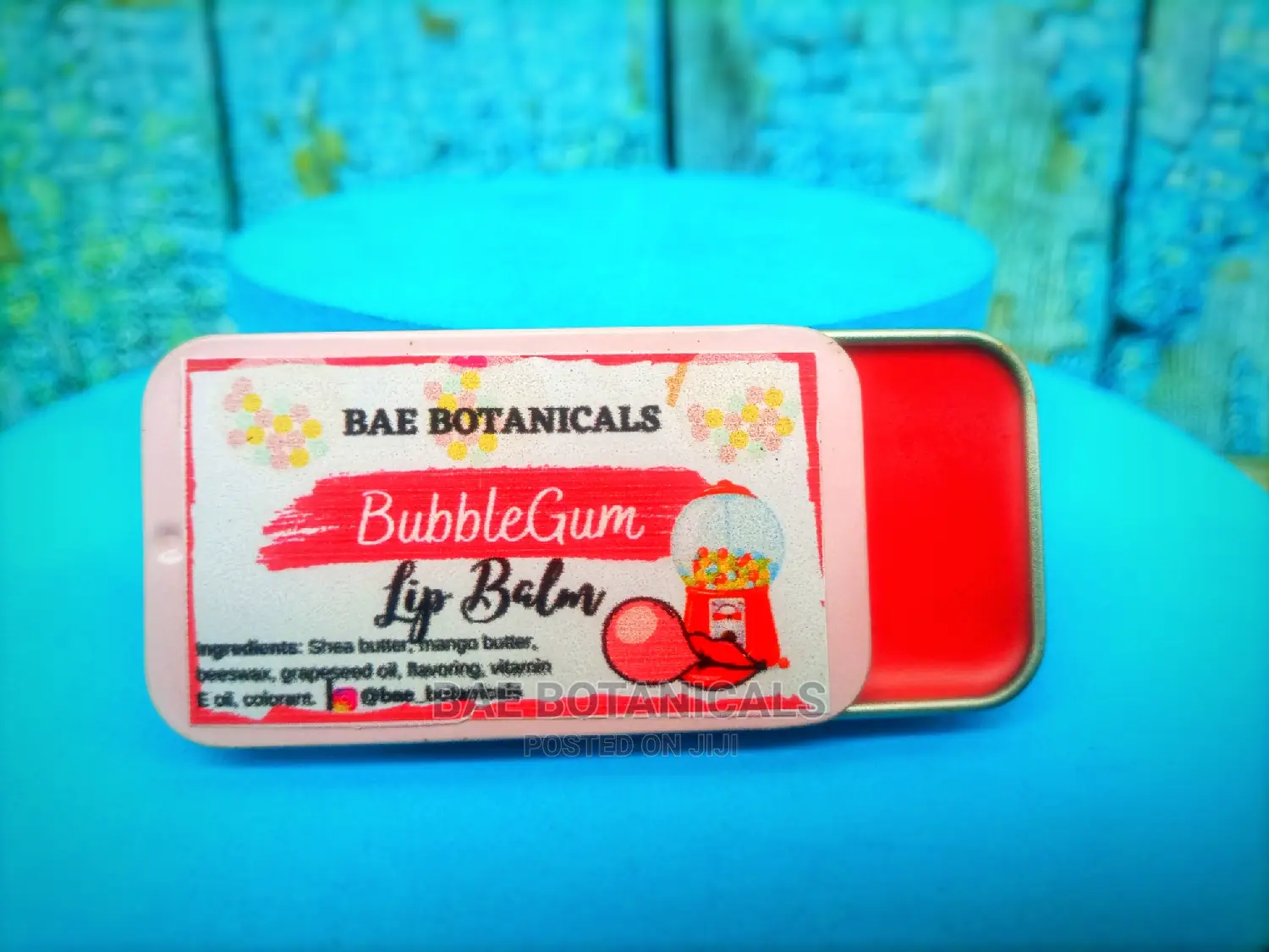 Vintage Tin Lip Balm With Vitamin E - Bubblegum Flavor