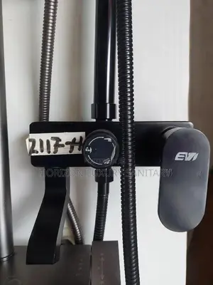 (3in1) Black Combined Shower Set