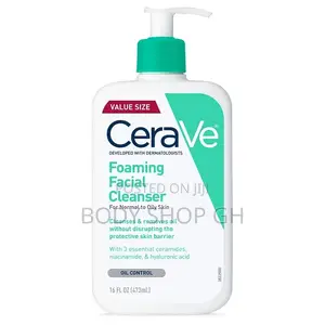 Cerave Foaming Facial Cleanser -Daily Face Wash for Oil Skin