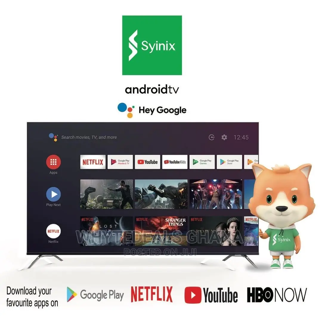 Syinix 43" Smart Android Led Tv| Netflix| Youtube| Japan Brand| 2026