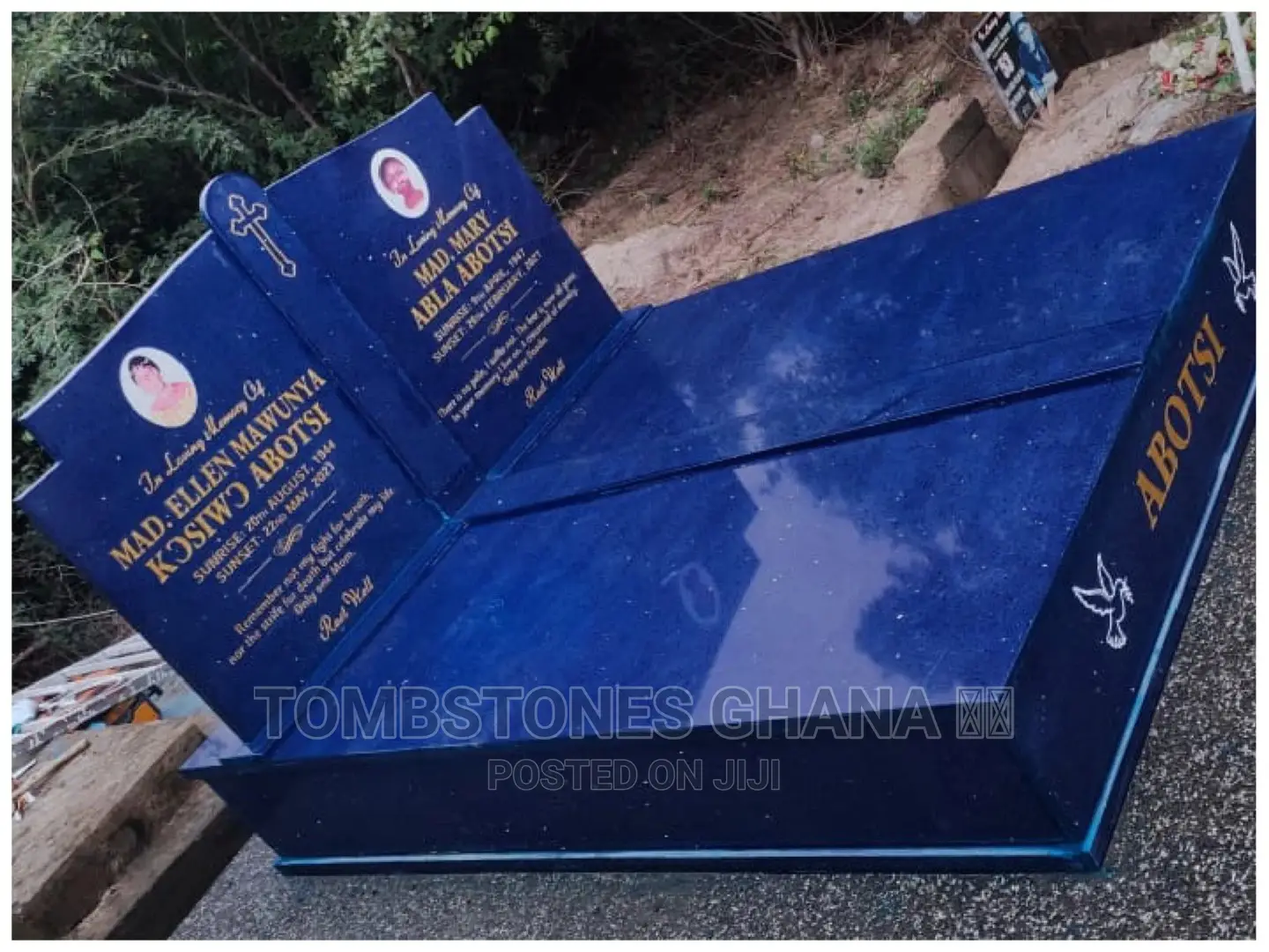 2 in 1 Blue Quartz Tombstone