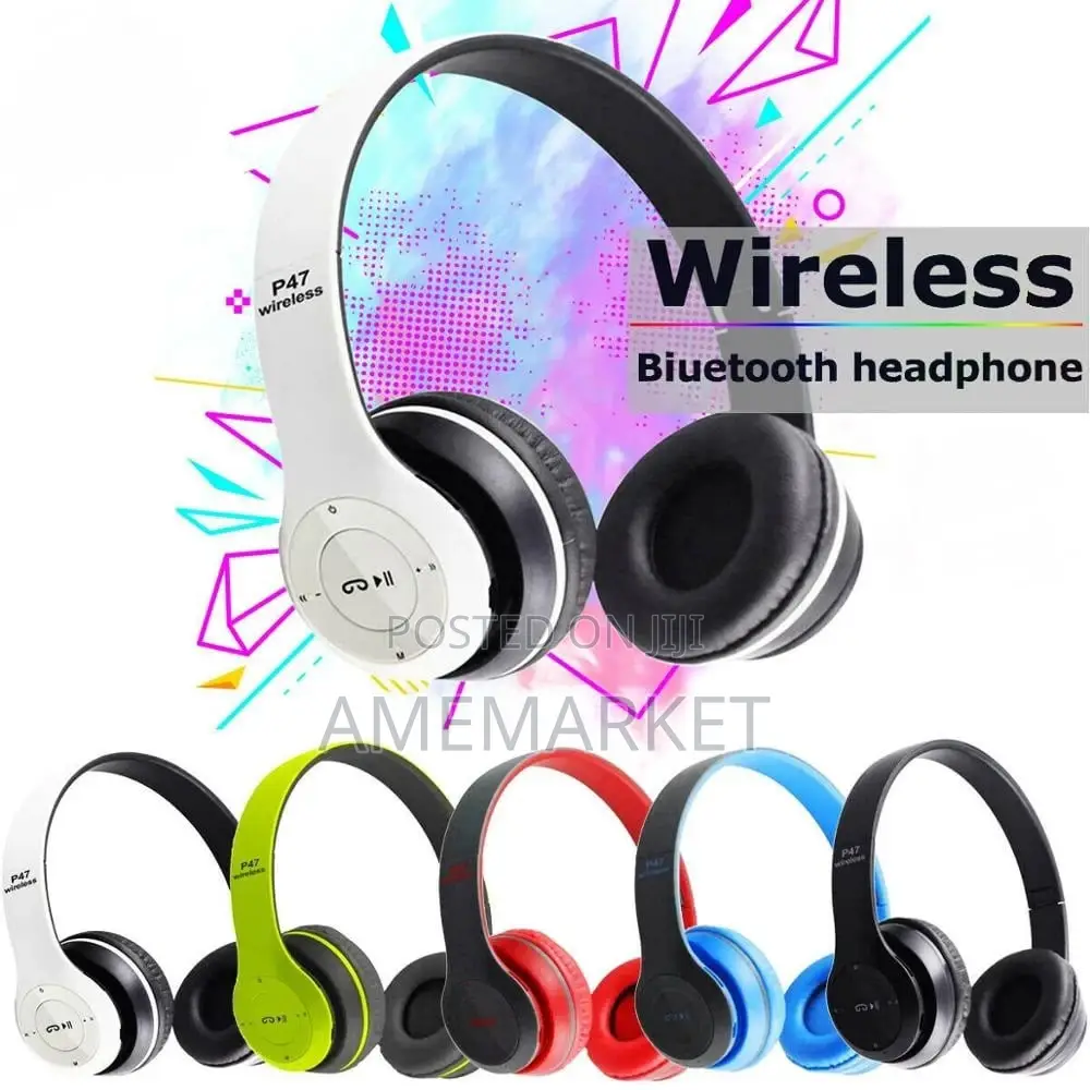 P47 Bluetooth Gaming Headset With Mic Supports SD Card