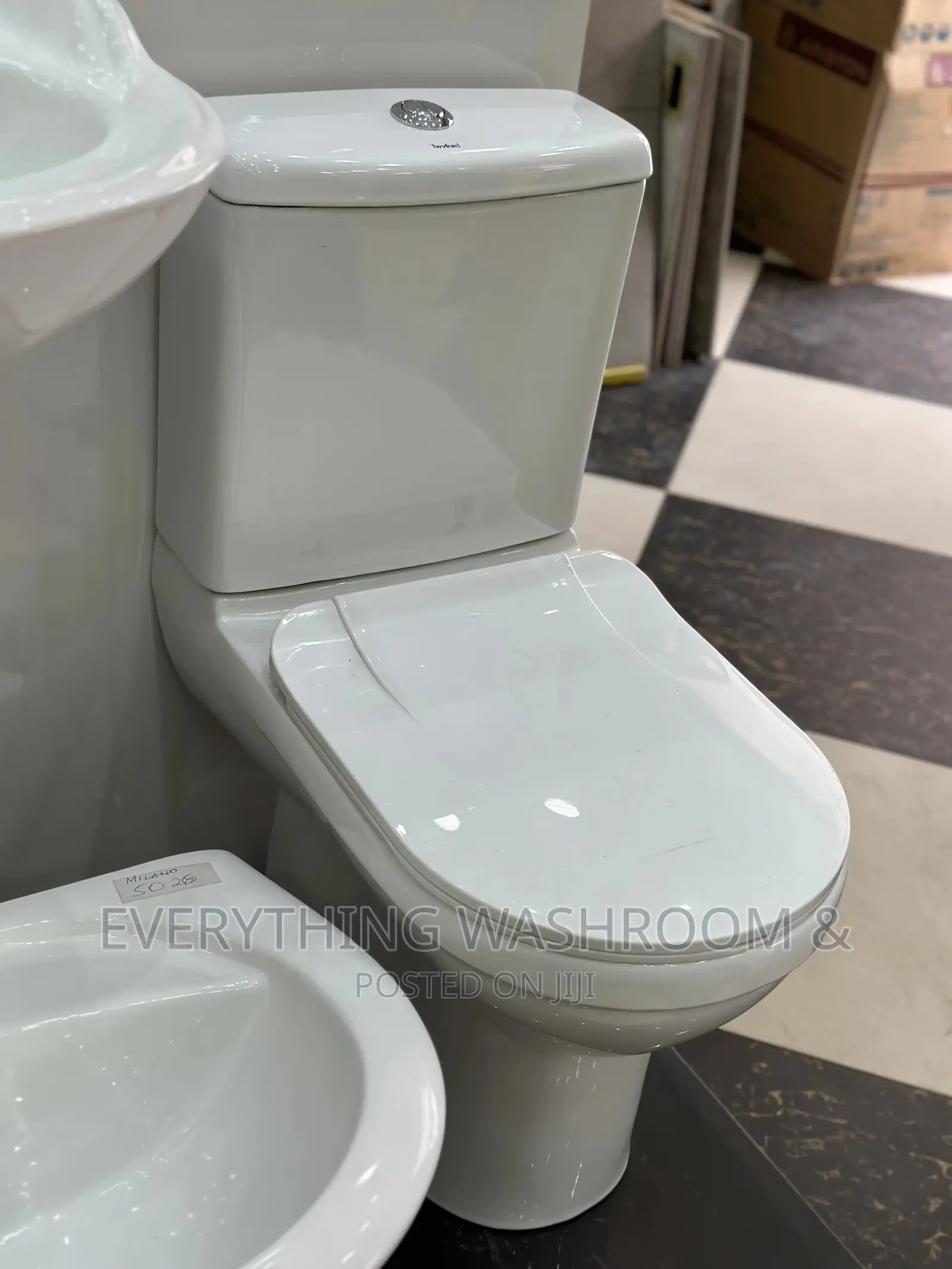 Twyford Water Closet-Close Couple Wc-British Wc-Slim Tank Wc
