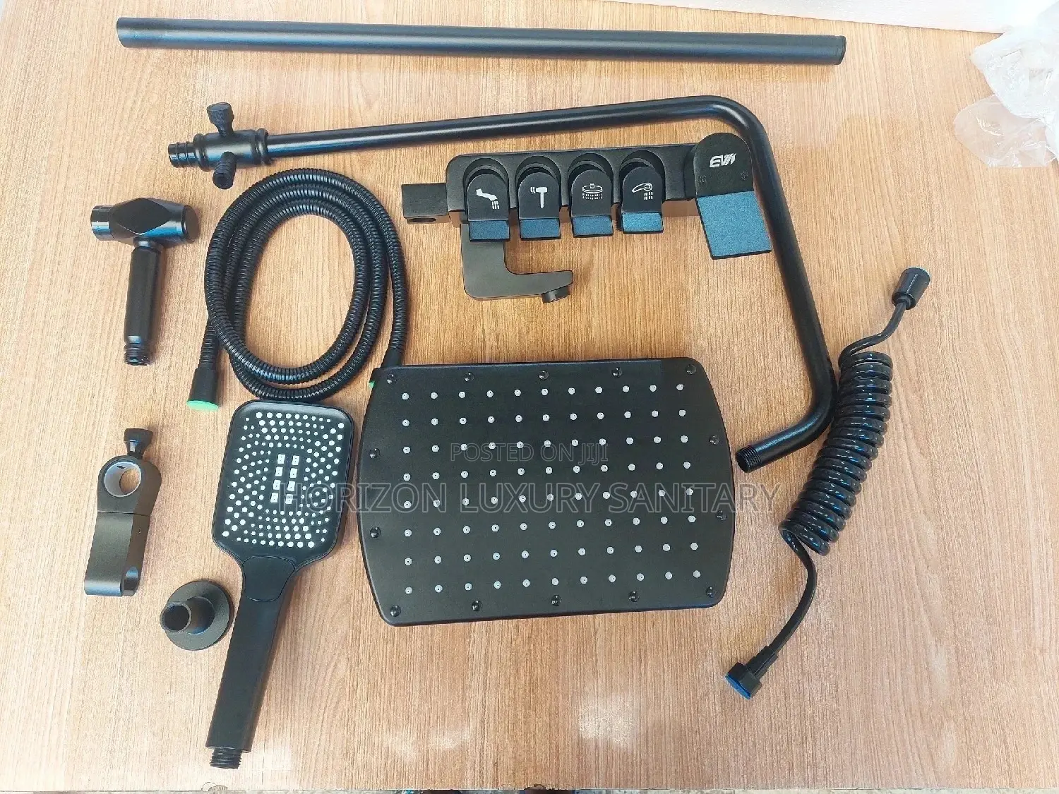 Matte Black Piano Style Combined Telephone With Shattaf
