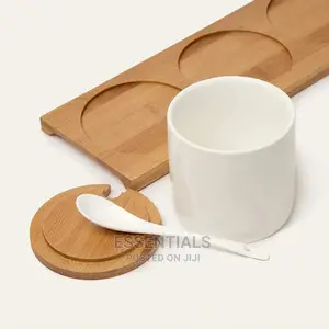 Set of 3 Ceramic Spice Pots Spice Serving Jars