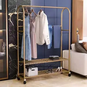Gold Cloth Hanger Shoe Bag Storage