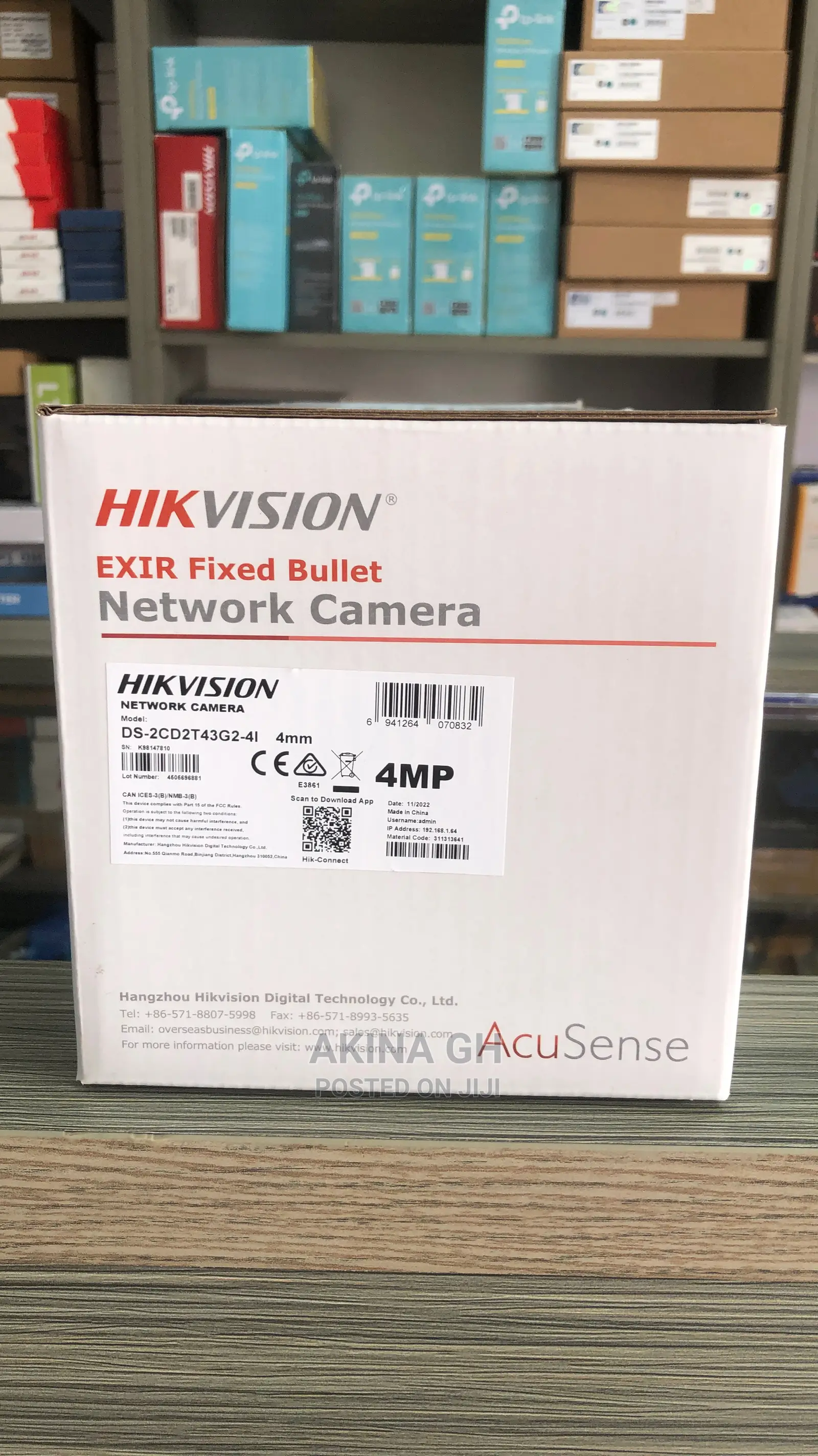 Hikvision 4mp IP Acusense Network Camera DS-2CD2T43G2-4L