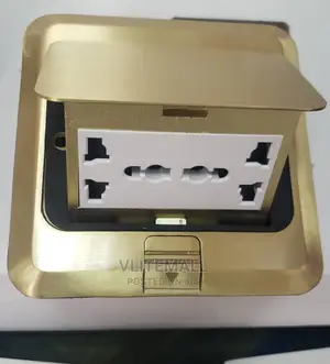 Pop Up Floor Box W/ 20a Gfi Protected Duplex Power - Brass(D