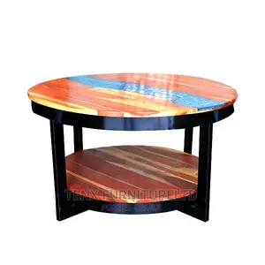 Coffee Table (Metal Legs With Base Compartment)