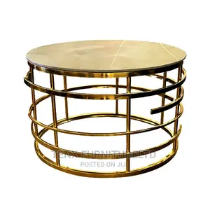 Coffee Table With Stone Top Stainless Steel Base