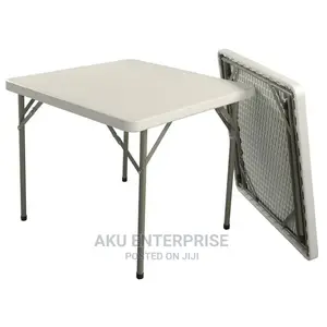 Foldable White Serving Square Table Plastic