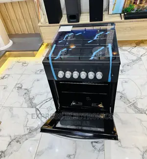 Stay Cool With Black Gas Cooker 4burner Oven 50/50