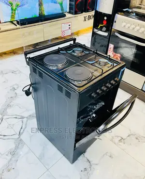 Black 2+2 Electric and Gas Cooker Oven Volcano Best to Buy