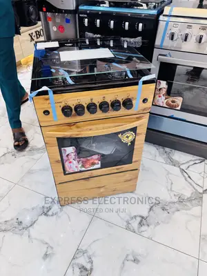Black Knobs 4burner Cooker Stove Grill Rotisserie Wooden