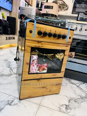 Stay Cool  With Light Wooden Gas Cooker 4burner Oven Grill