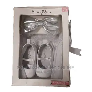 Rising Star Baby Girls' Shoes and Headwrap Set
 6-12 Months