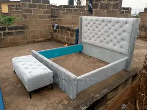 King Size Bed and Ottoman
