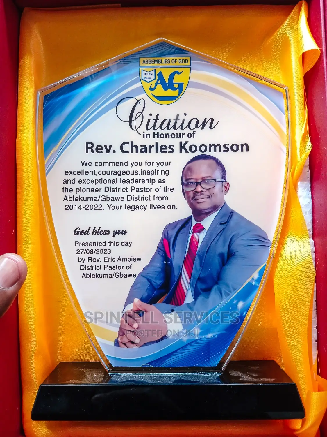 Award Crystal Plaque Citations