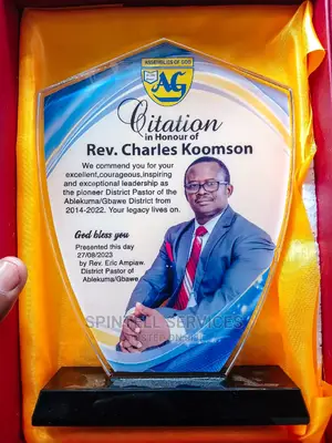 Award Crystal Plaque Citations