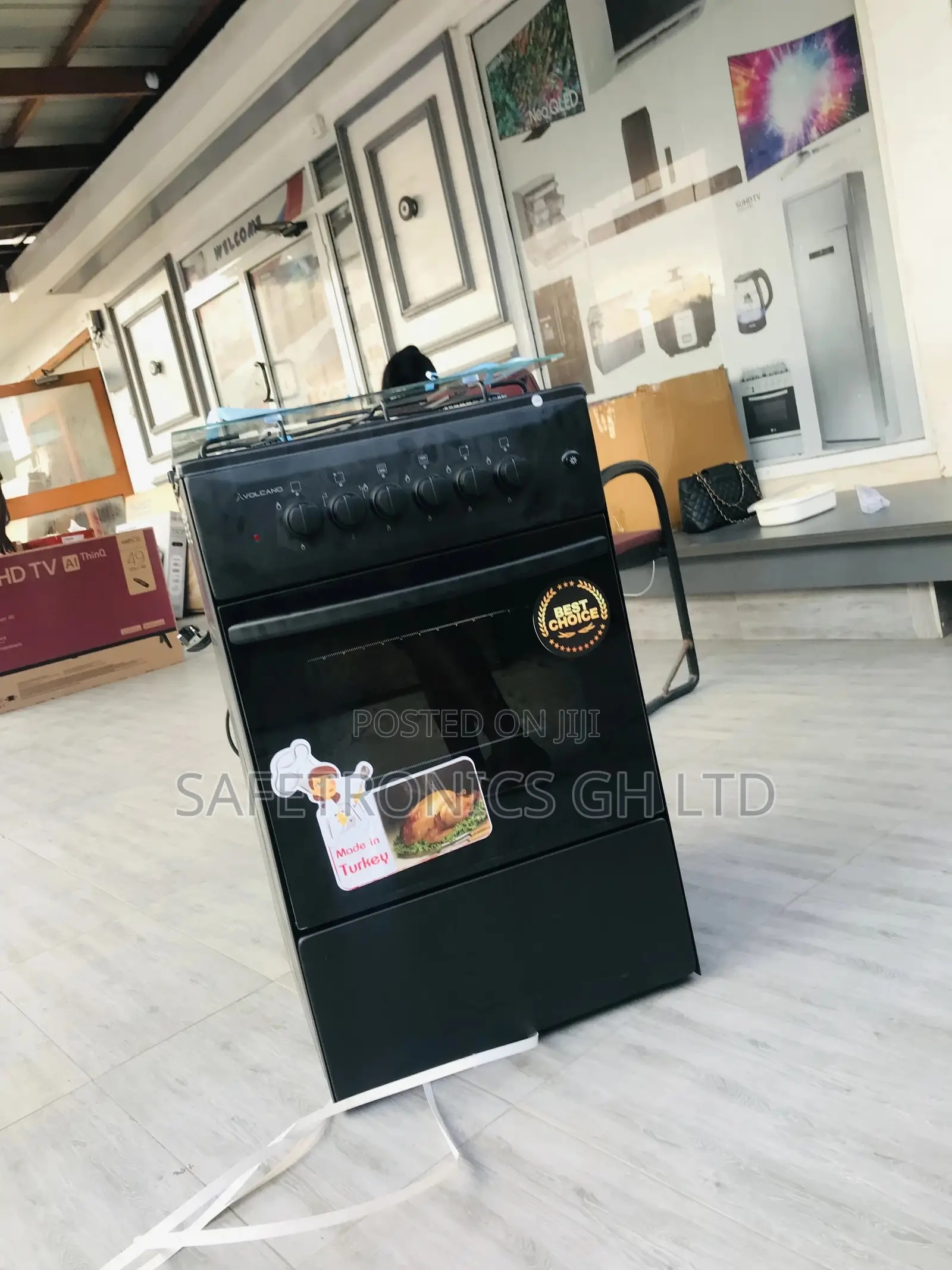 Rotisserie 1 Electric 3 Gas Burner 50x50 Oven With Grill