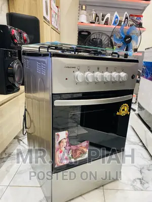 Brand  New Volcano 3 Gas Burner + 1 Electric Cooker(Gray).