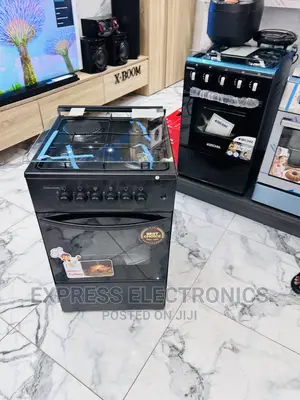 East Cleaning Oven Cooker 3+1 Gas and Electric Black