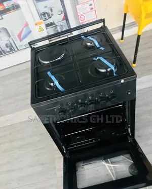: Black  Volcano 50x50 3 Gas 1 Electric Oven With Grill
