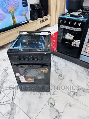Blue Flame Gas and Electric Cooker Oven Black 3-1 Stove