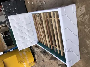 White Double Leather Bed Frame