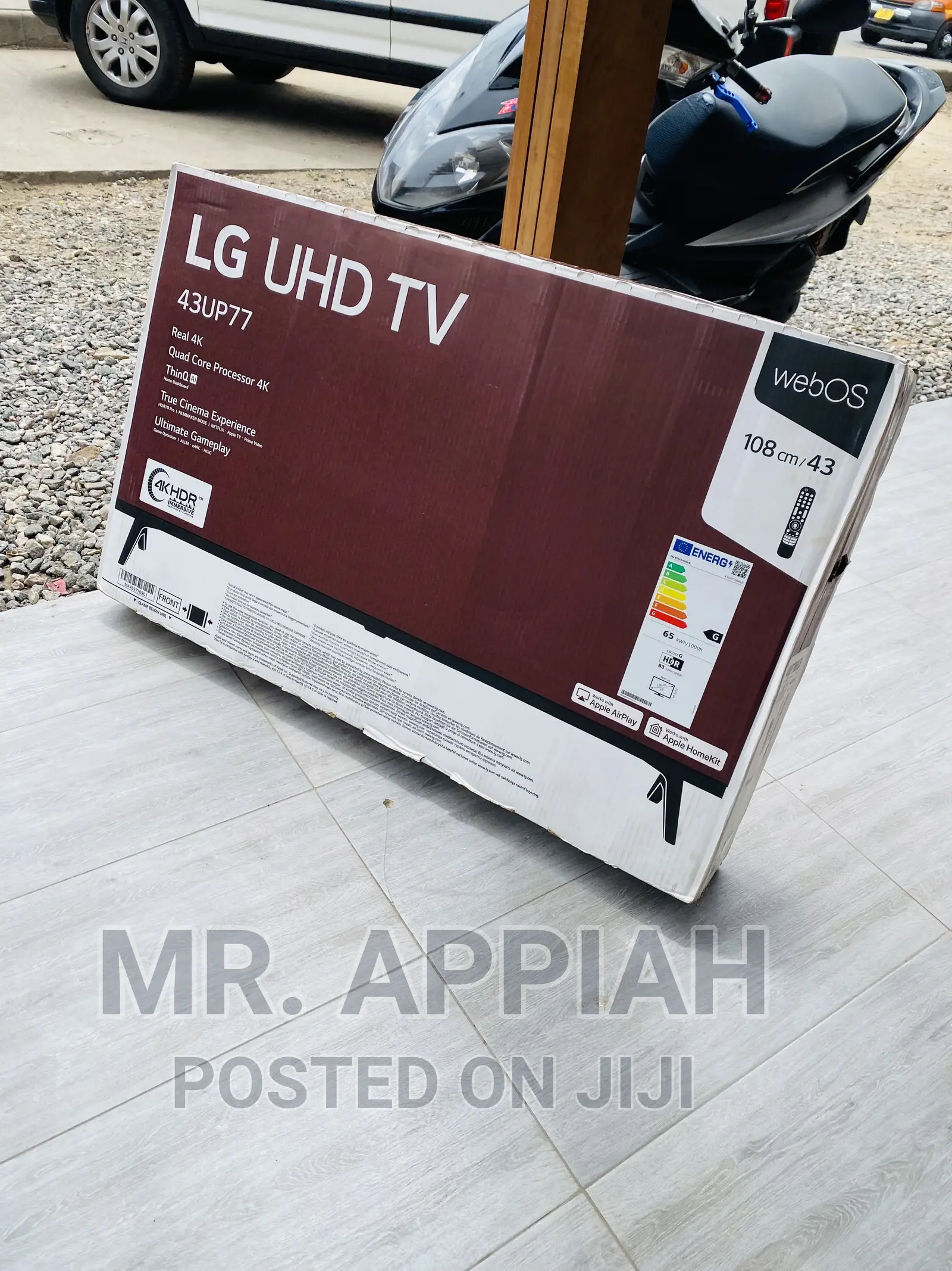 Authentic  LG 43 Inch Uhd Smart(43UP7700)Black