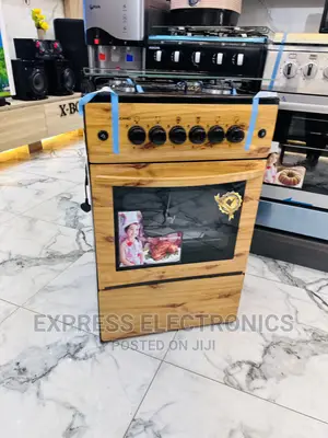 Free Standing Stylish Design Light Wooden Gas Cooker Oven