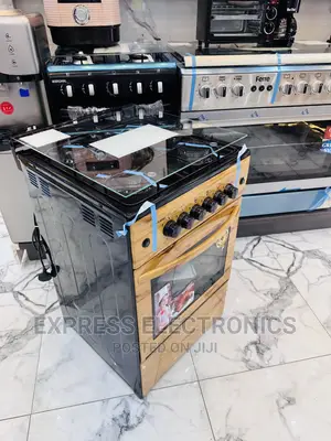 Ultra Sleek Light Wooden Cooker Oven Grill 4burner 50/50