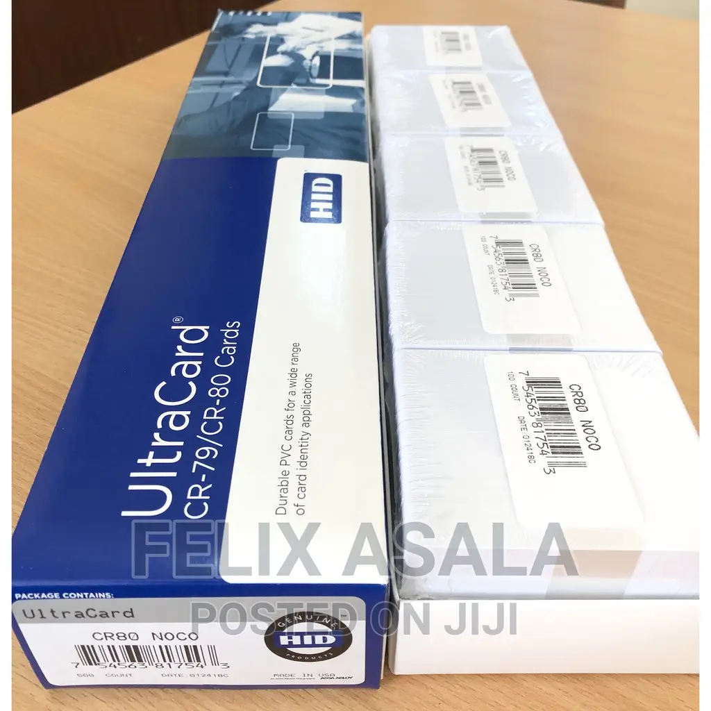 Blank White Plastic ID Cards Ultra CR80