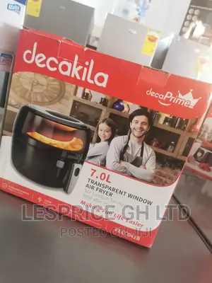 Decakila 7.0L Digital Air Fryer Transparent Window.