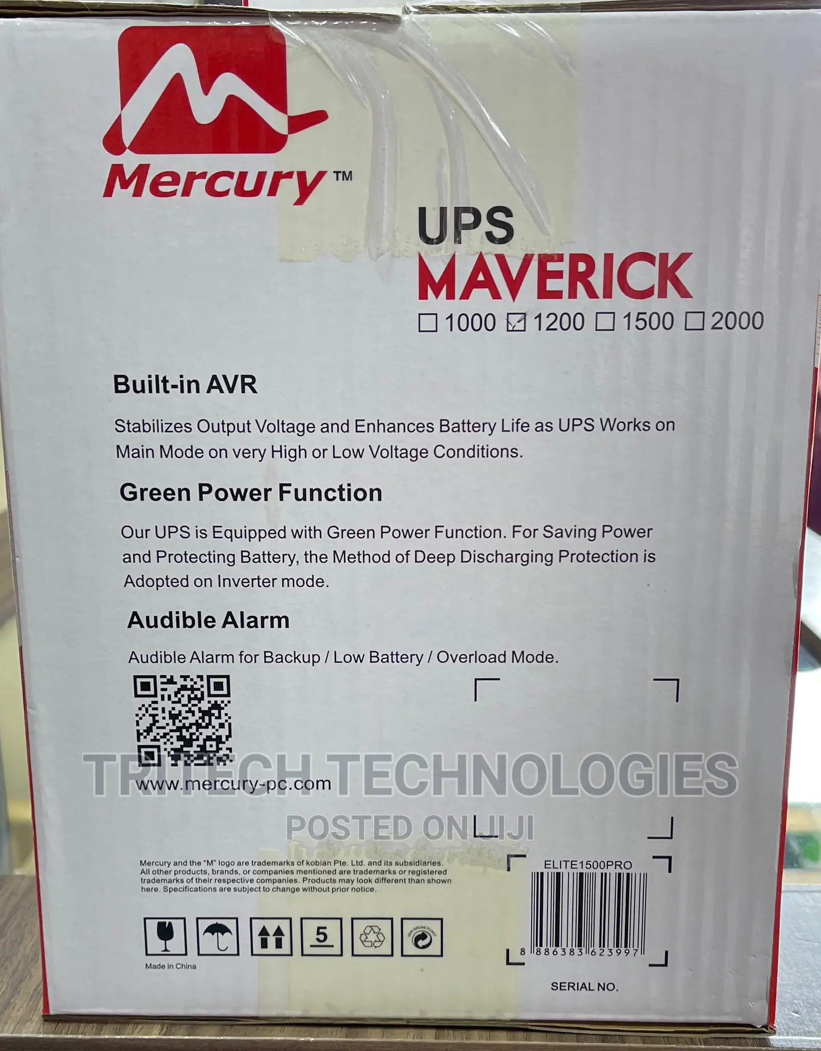 Mercury UPS 1200va Maverick