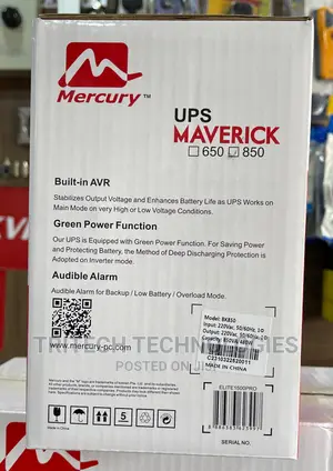 Mercury UPS 850va With Bulit-in Avr