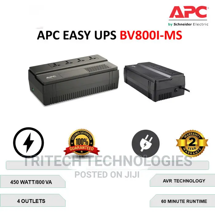 APC Easy UPS Bv 800va, Avr, Universal Outlet, 230V