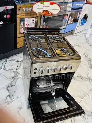 Inox Gray 4 Gas Burner Oven Grill Rotisserie Volcano