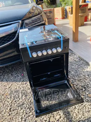 High Volcano 4 Gas Burner With Oven(50x50)Black