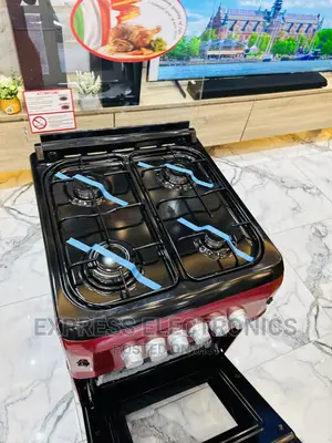 Red Stainless Steel Gas Cooker 50/55 4burner Oven Grill