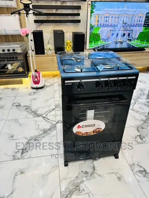 Chigo High Quality 4burner Oven Grill 50/50 Black