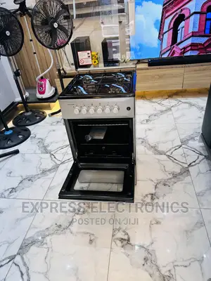 Sliver Color Gas Cooker 4burner Stove Oven 50/50 Volcano