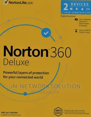 Norton 360 Deluxe 2 Devices 1 Year Windows/Mac/Android/Ios (