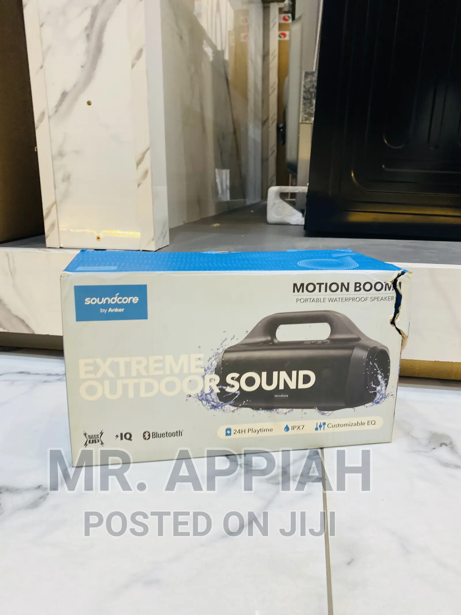 Motion Boom Portable Waterproof Bluetooth Speaker Available